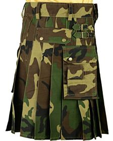 Buy New Scottish Men Camo Army Military Kilt