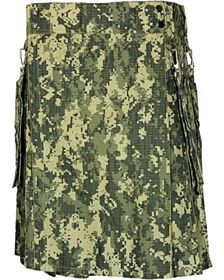 Army Green Color Kilt For Men