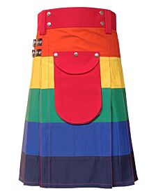 Active men rainbow utility kilt