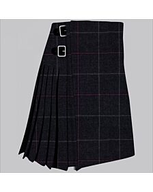 Clunie Charcoal Tartan Kilt