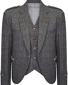 Gray Tweed Men's Argyle Jacket