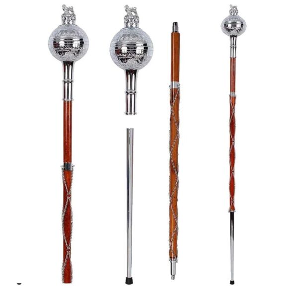 Head Ball Chrome Lion Major Mace Stave & Stick