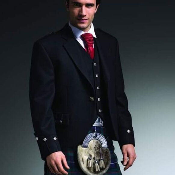 New Men's Black Fashion Argyle Jacket
