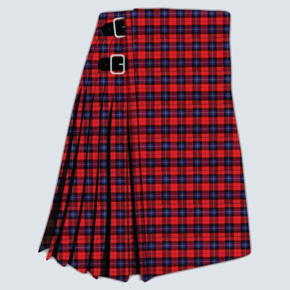 Clan Baillie OF Polkemment Red Tartan Kilt