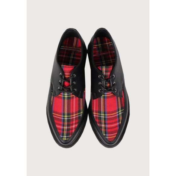 dr marten tartan leather boots