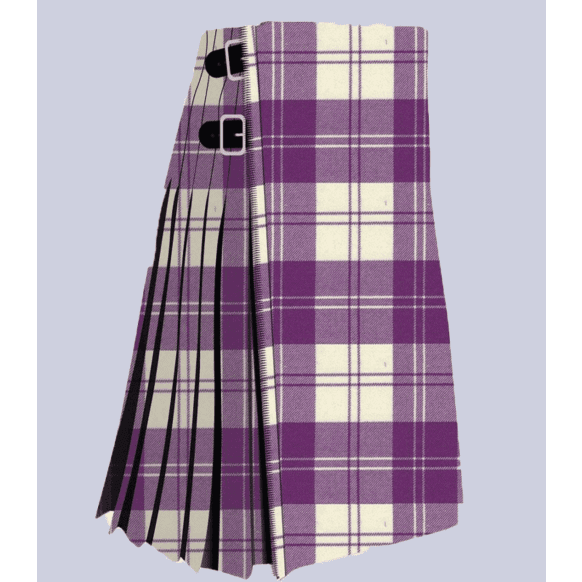 Erskine Dress Purple And White Tartan Kilt