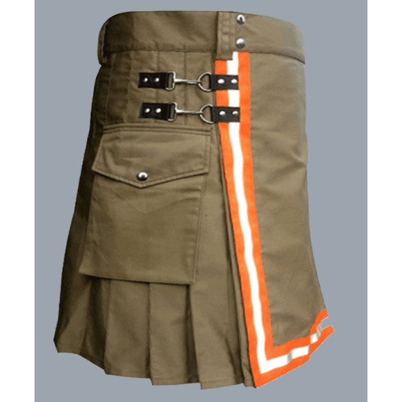 Firefighter Khaki  hybrid kilt for men