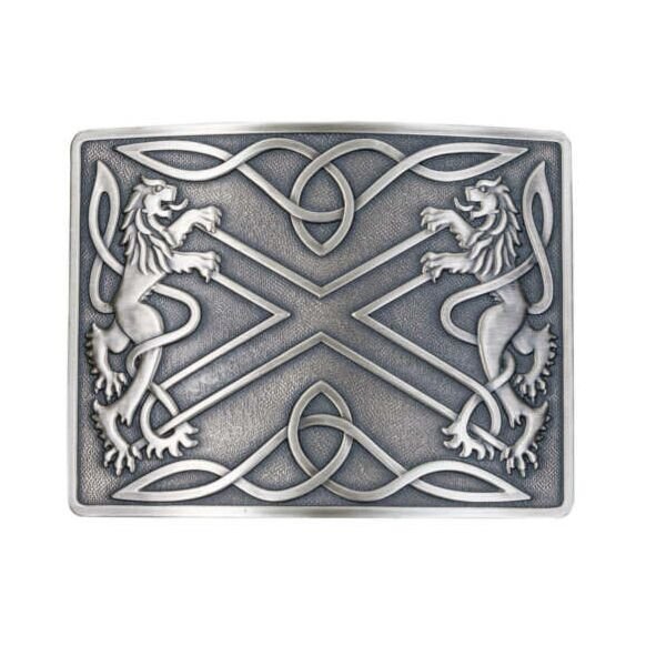 Saltire Antiqued Kilt Belt Buckle