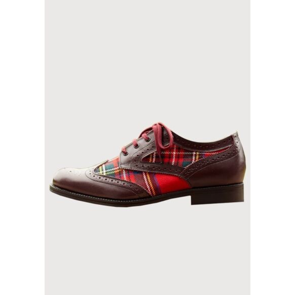 Leather And tartan brogue Shoes
