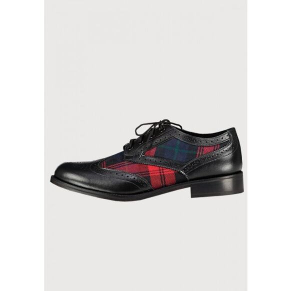 Leather And tartan brogue Shoes