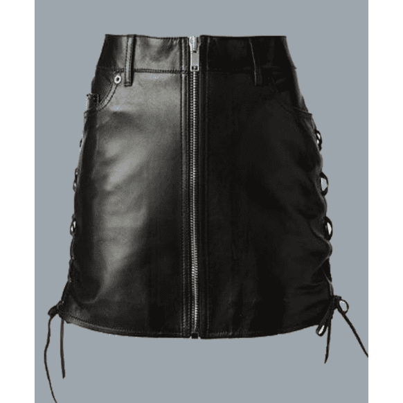 Leather Mini Kilt For Women