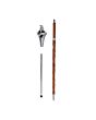 Plain Chrome Flat Head Lion Major Mace Stave & Stick